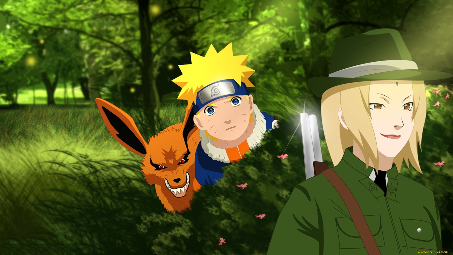 , naruto, by, tedeik, kyuubi, uzumaki, senju, tsunade, kurama, no, yoko